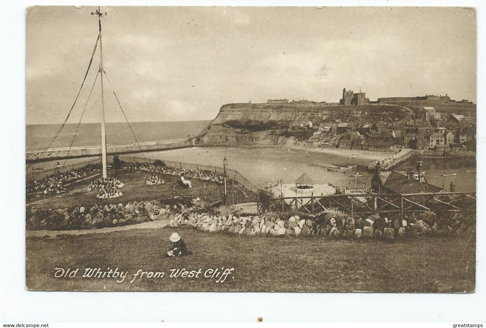 Yorkshire Postcard Whitby Old  Whitby From West Cliff Frith's Posted 1930 - Whitby