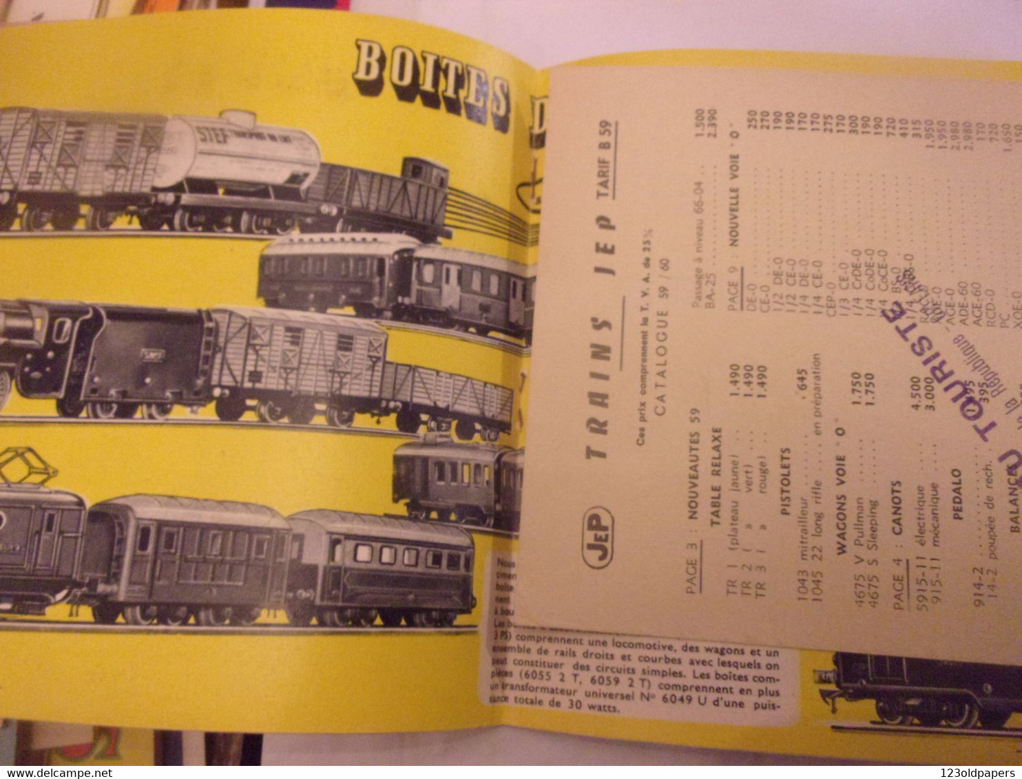 ♥️ CATALOGUE 1959  JEP LE JOUET DE PARIS TRAINS VOIES O ET HO  MINIA JEP 38 PAGES - Non Classés