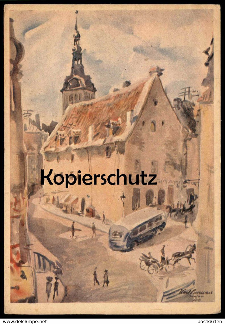 ALTE KÜNSTLER POSTKARTE TALLIN VANATURUKAEL VANATURU KAEL K. BURMANN Estonia Estonie Ansichtskarte AK Cpa Postcard - Estonie