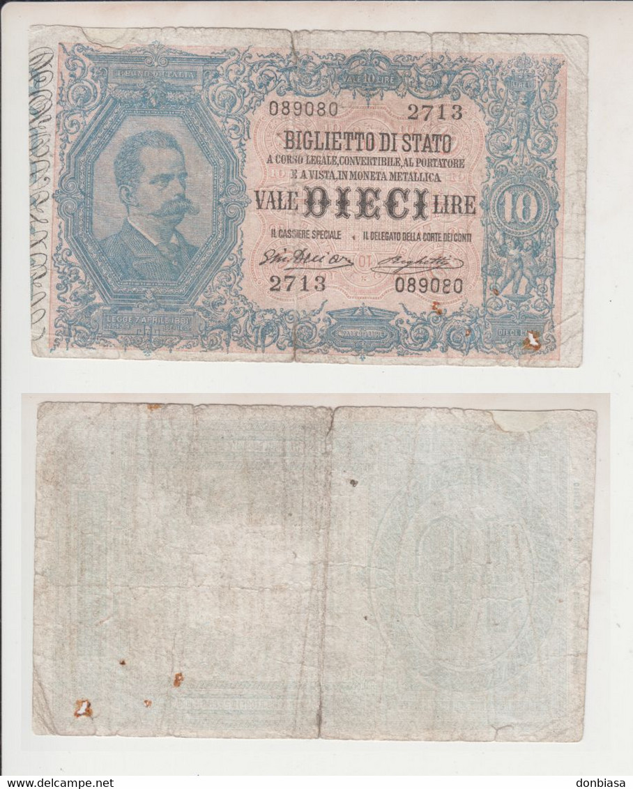 Regno: 10 Lire 11/10/1915 Vittorio Emanuele III (Effigie Di Umberto I) - Italia – 10 Lire