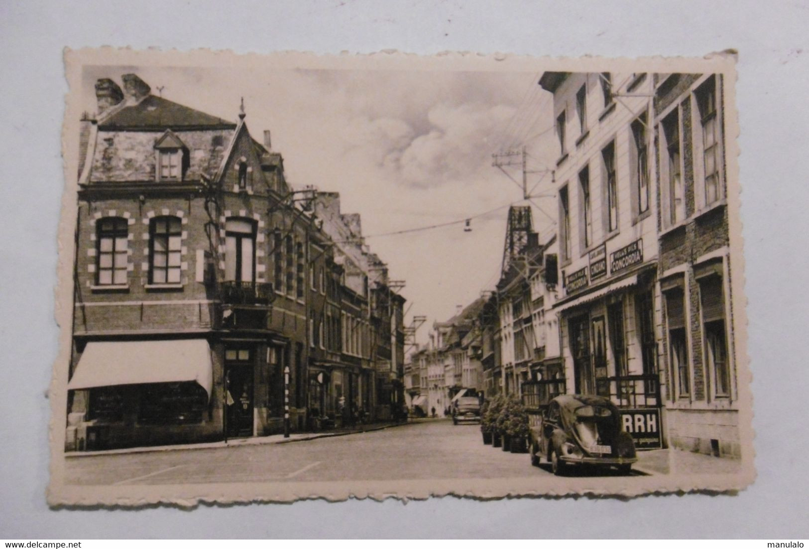 Enghien - Rue D'hérinnes, Café Des Sports, Hell's Pils Concordia, Voiture VW - Edingen