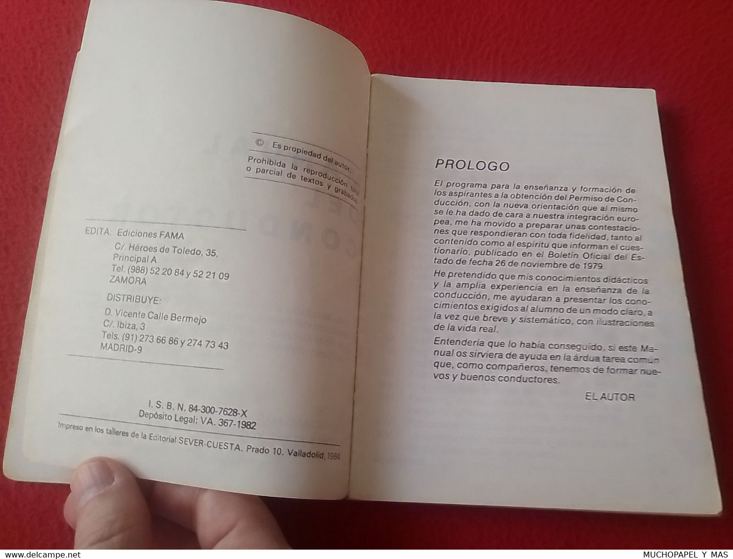 LIBRO MANUAL DEL CONDUCTOR EDICIONES FAMA 1982 1984, 224 PÁGINAS, COCHES CONDUCCIÓN..SPANISH DRIVER'S HANDBOOK SPAIN CAR - Craft, Manual Arts