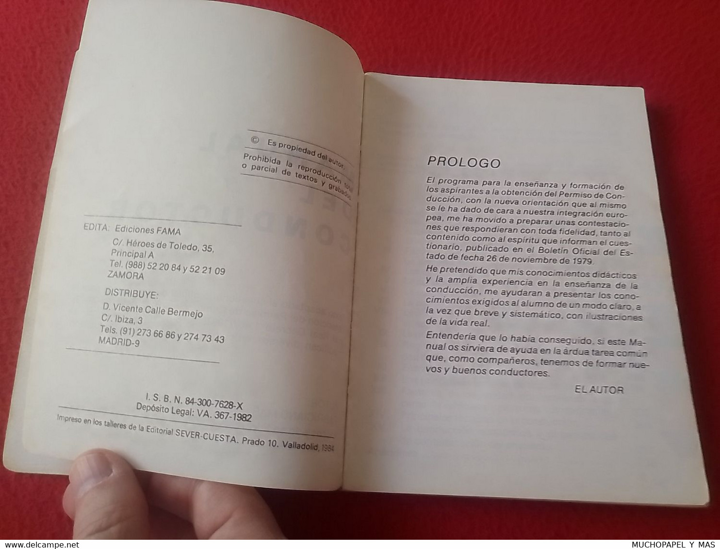 LIBRO MANUAL DEL CONDUCTOR EDICIONES FAMA 1982 1984, 224 PÁGINAS, COCHES CONDUCCIÓN..SPANISH DRIVER'S HANDBOOK SPAIN CAR - Ciencias, Manuales, Oficios
