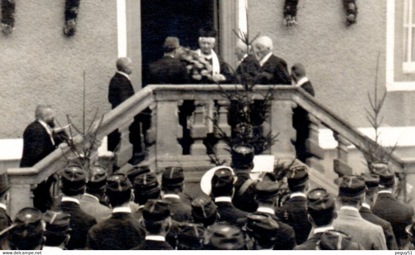 Luxembourg. Ettelbruck. Cérémonie Devant L'ancien Presbytère. Carte-photo Chr. Krantz. - Ettelbruck