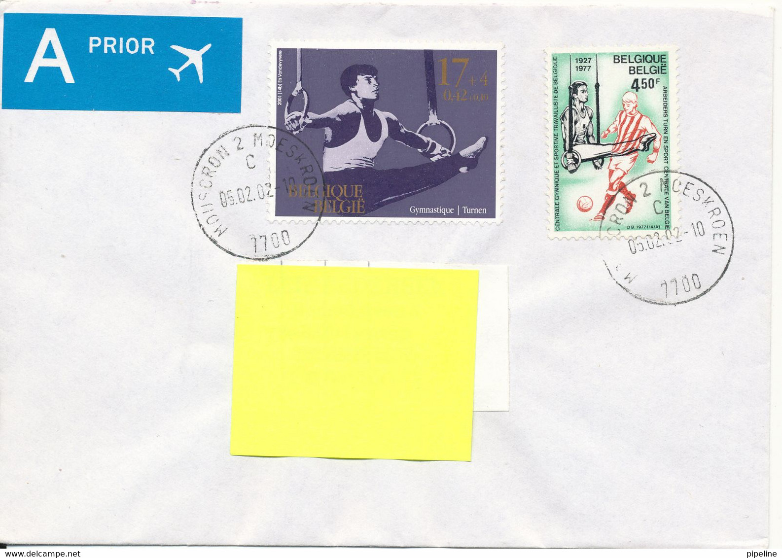 Belgium Cover Sent To Denmark 5-2-2002 Topic Stamps - Cartas & Documentos