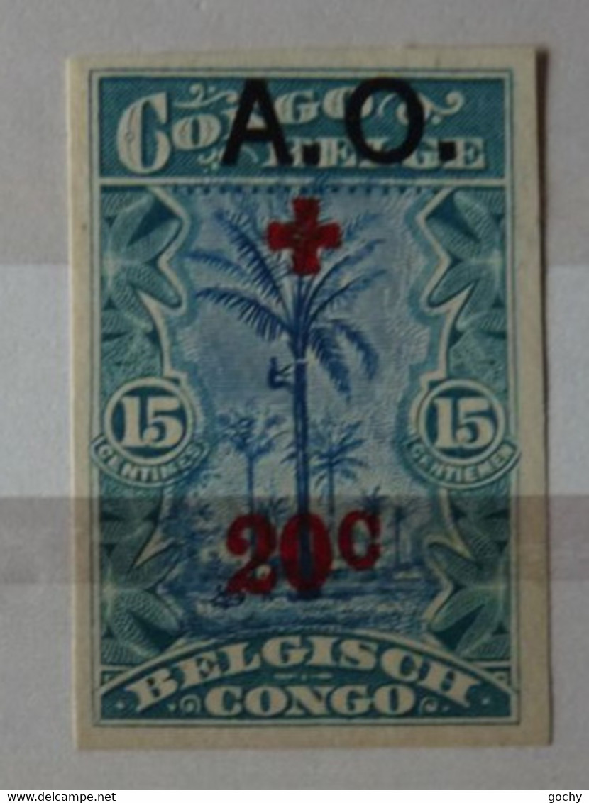 RUANDA - URUNDI:  1918  - N° 38 NON Dentelé  CROIX - ROUGE  IMPERF - Unused Stamps