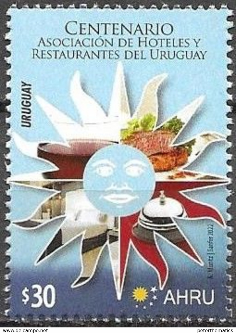 URUGUAY, 2022, MNH, HOTELS, RESTAURANTS, FOOD, ASSOCIATION OF HOTELS AND RESTAURANTS  OF URUGUAY ,1v - Hotels, Restaurants & Cafés