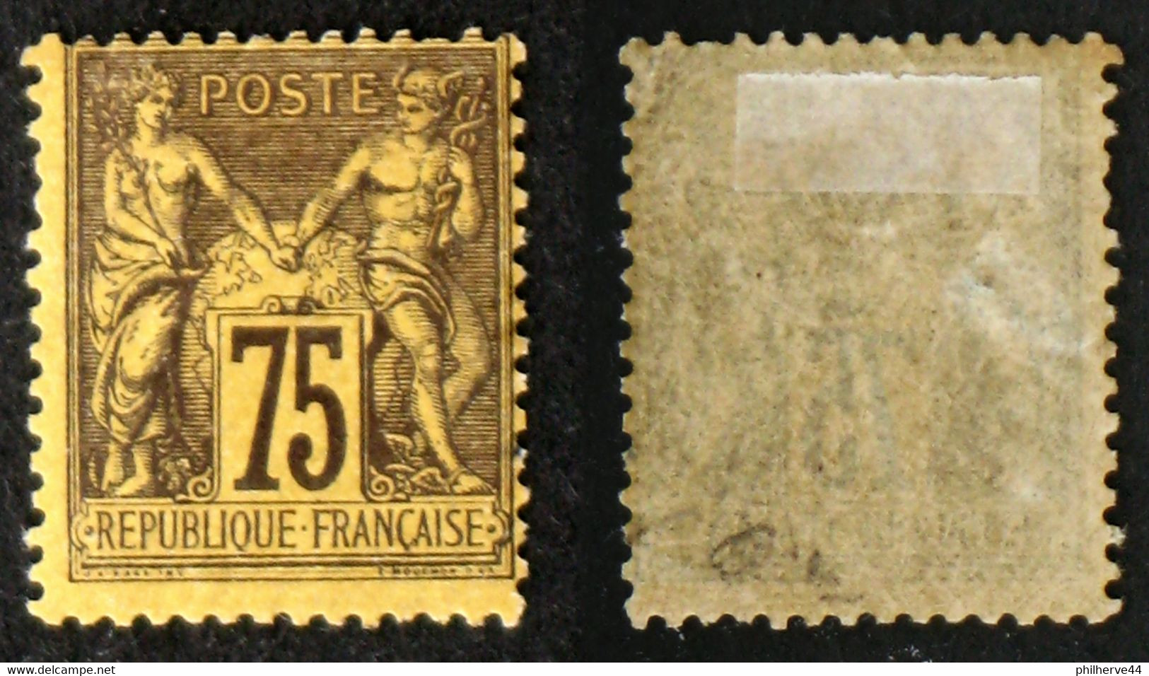 N° 99 75c Violet/orange SAGE Neuf N* TB Cote 400€ Signé Calves - 1876-1898 Sage (Type II)