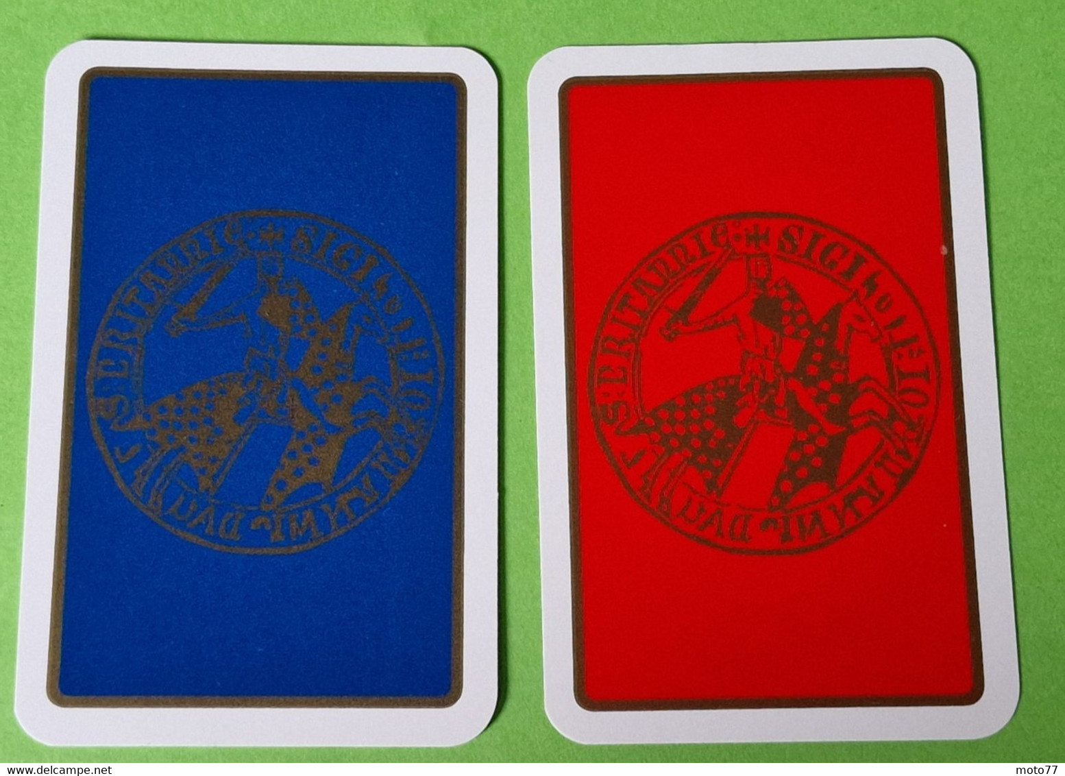 Lot 2 Cartes à Jouer - JOKER - Dos Bleu Et Rouge - Made In Turnhout , Belgique - Vers 2000 - 32 Karten