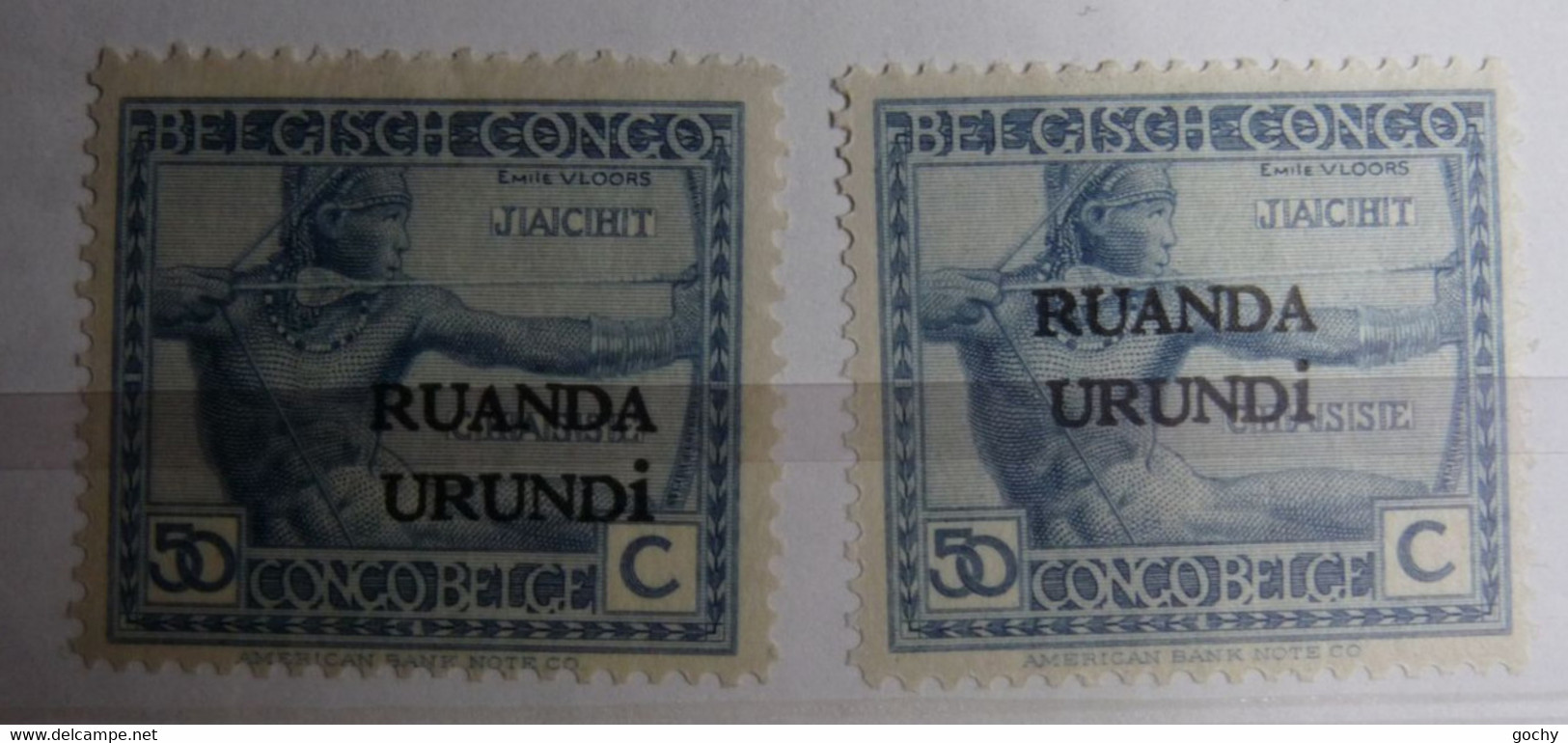 RUANDA - URUNDI:  1924  - N° 56   *   Surcharge Déplacée Curiosité - Nuovi
