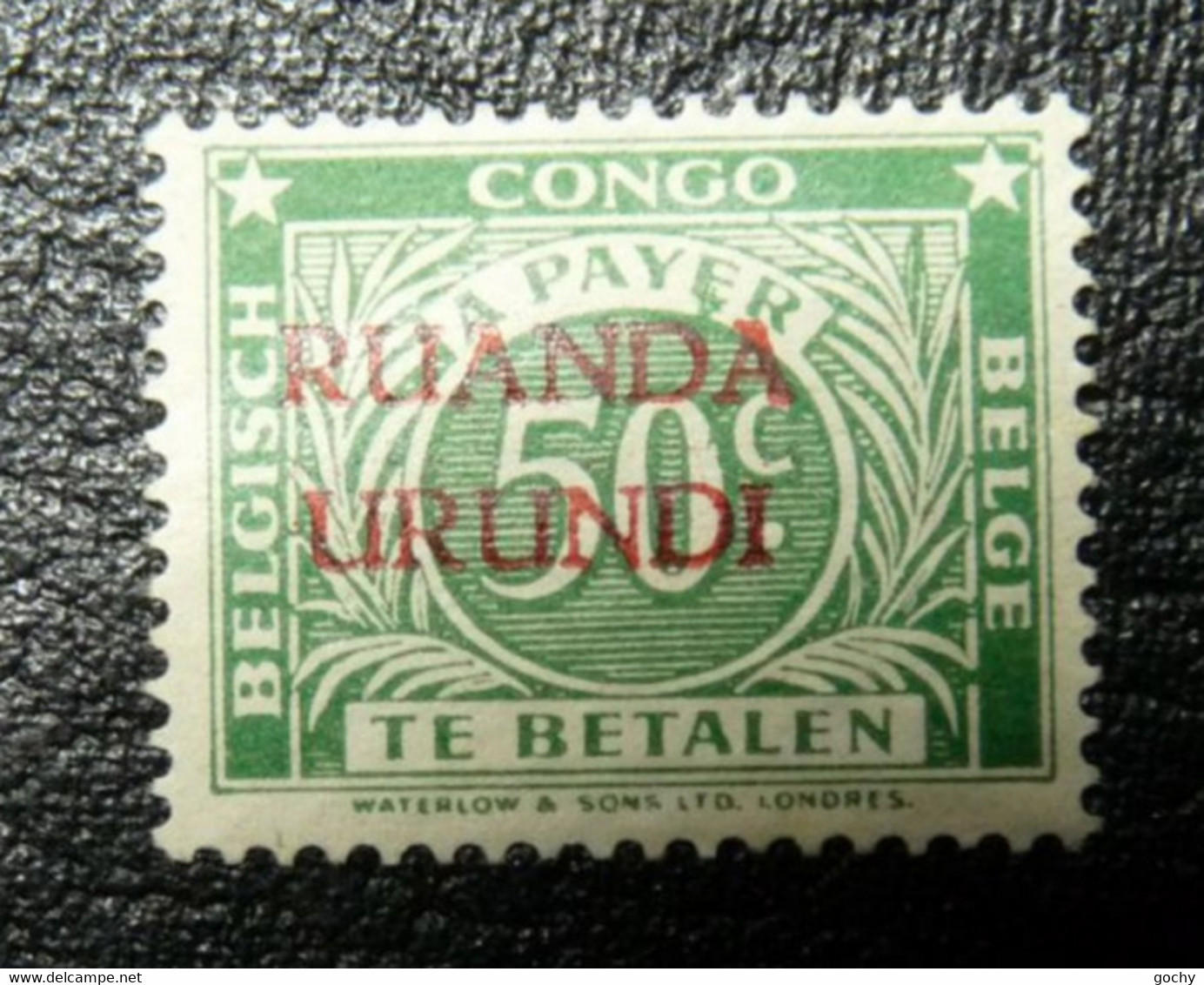 RUANDA - URUNDI:  1943  - TAXE  N° 17 *    Curiosité    RECTO / VERSO - Ongebruikt