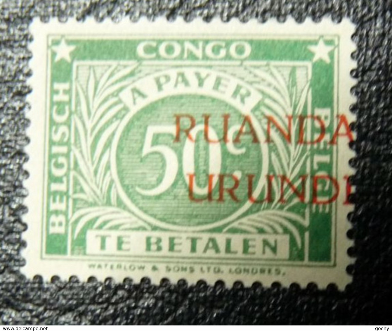 RUANDA - URUNDI:  1943  - TAXE  N° 17 **    Curiosité    Surcharge Déplacée - Neufs