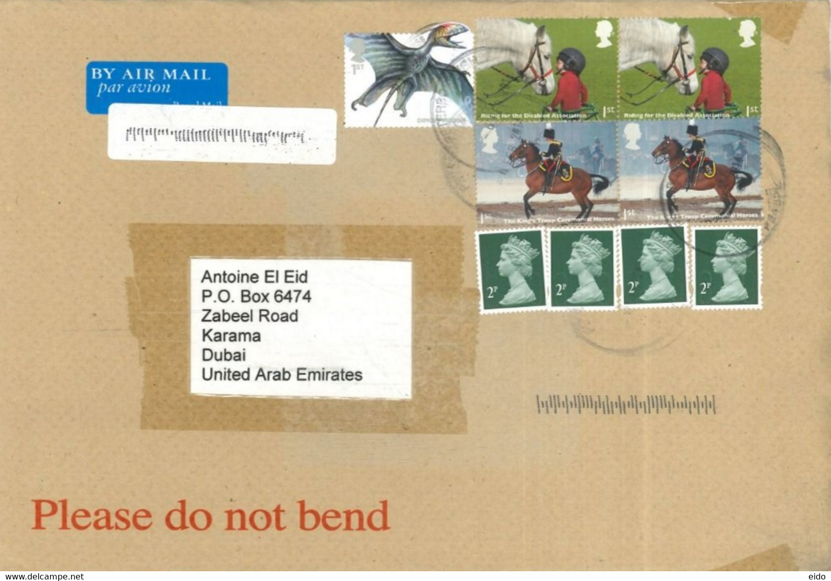 GREAT BRITAIN - STAMPS  COVER  TO DUBAI. - Universal Mail Stamps