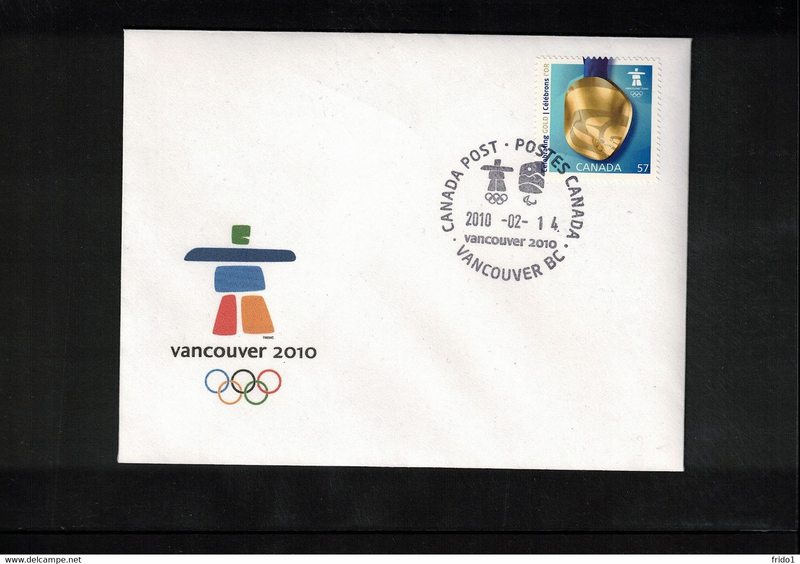 Canada 2010 Olympic Games Vancouver - Gold Medals Fdc - Invierno 2010: Vancouver