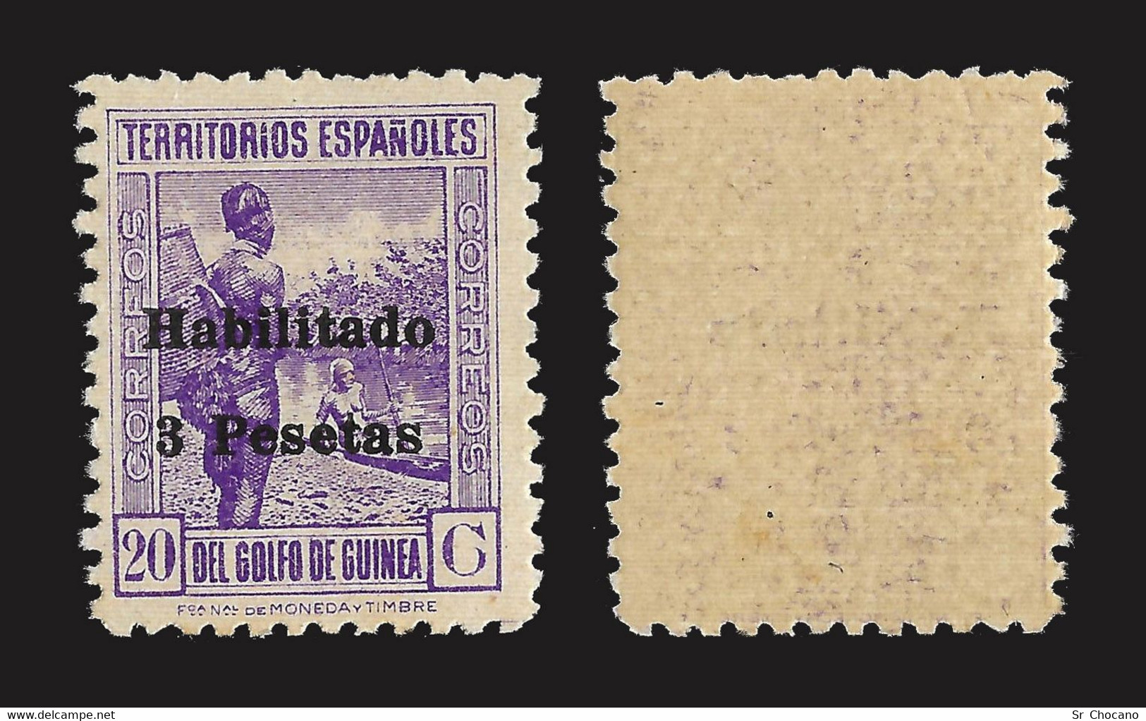 GUINEA.ESPAÑA.1942.Tipos.3p S 20c.MNH.Edifil 267. - Guinea Española