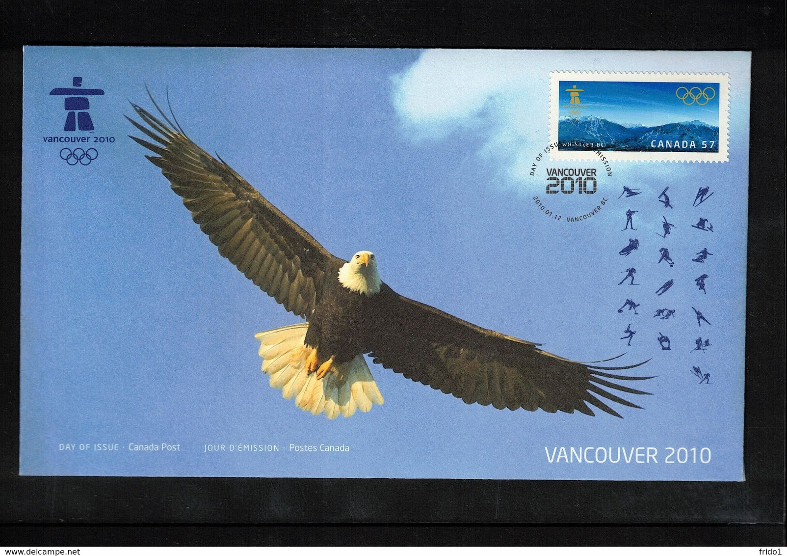 Canada 2010 Olympic Games Vancouver - Whistler FDC - Winter 2010: Vancouver