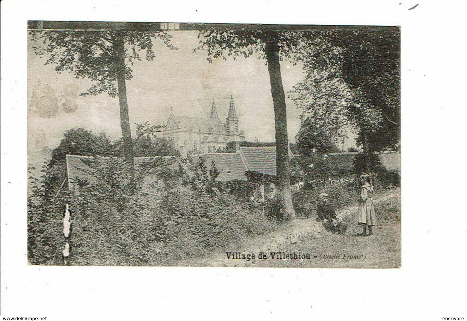 Cpa Village De VILLETHIOU St Amand Longpré Philatélie Carte Taxée 1907 - Saint Amand Longpre