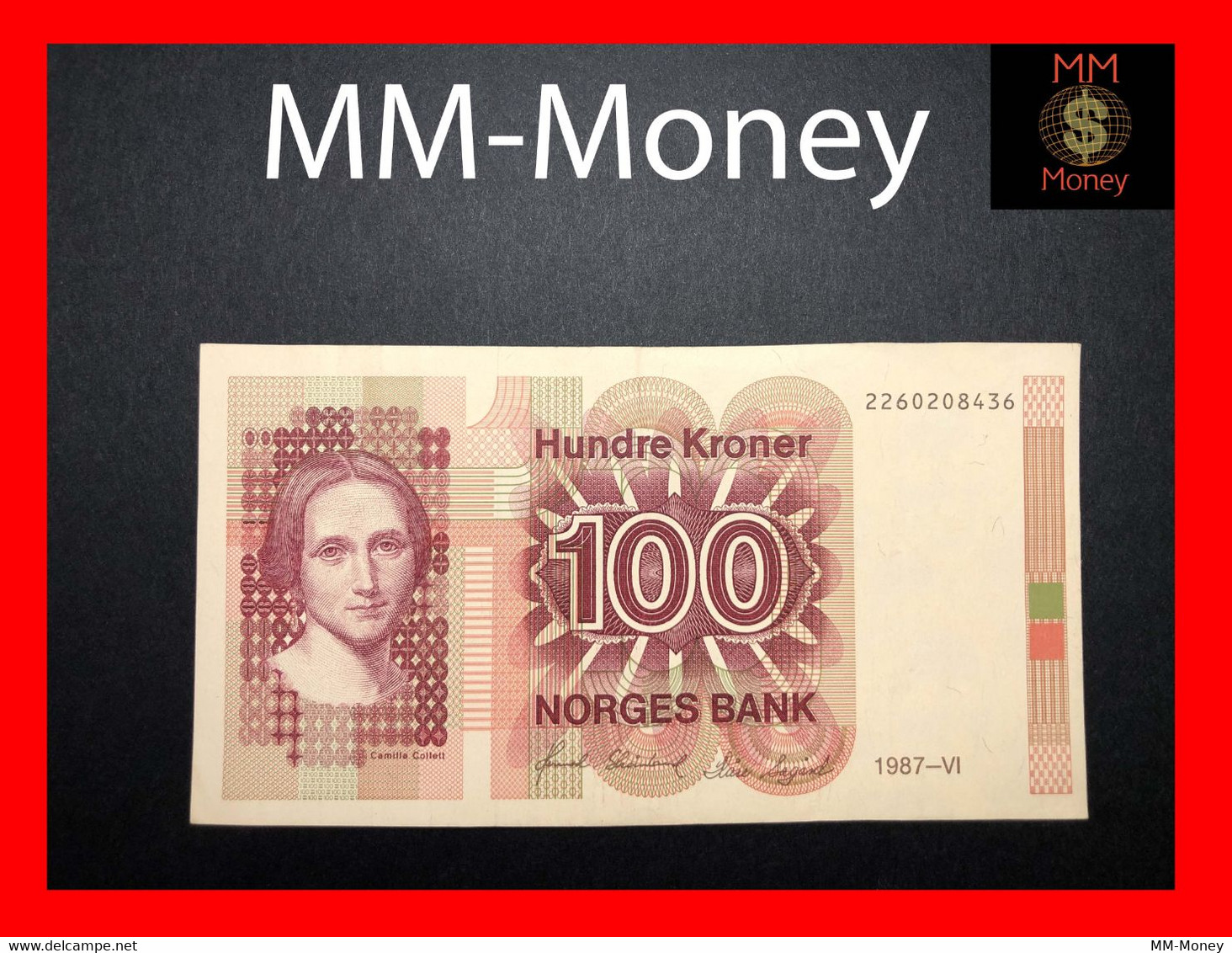 Norway  100 Kroner 1987   P. 43  XF+ - Norway