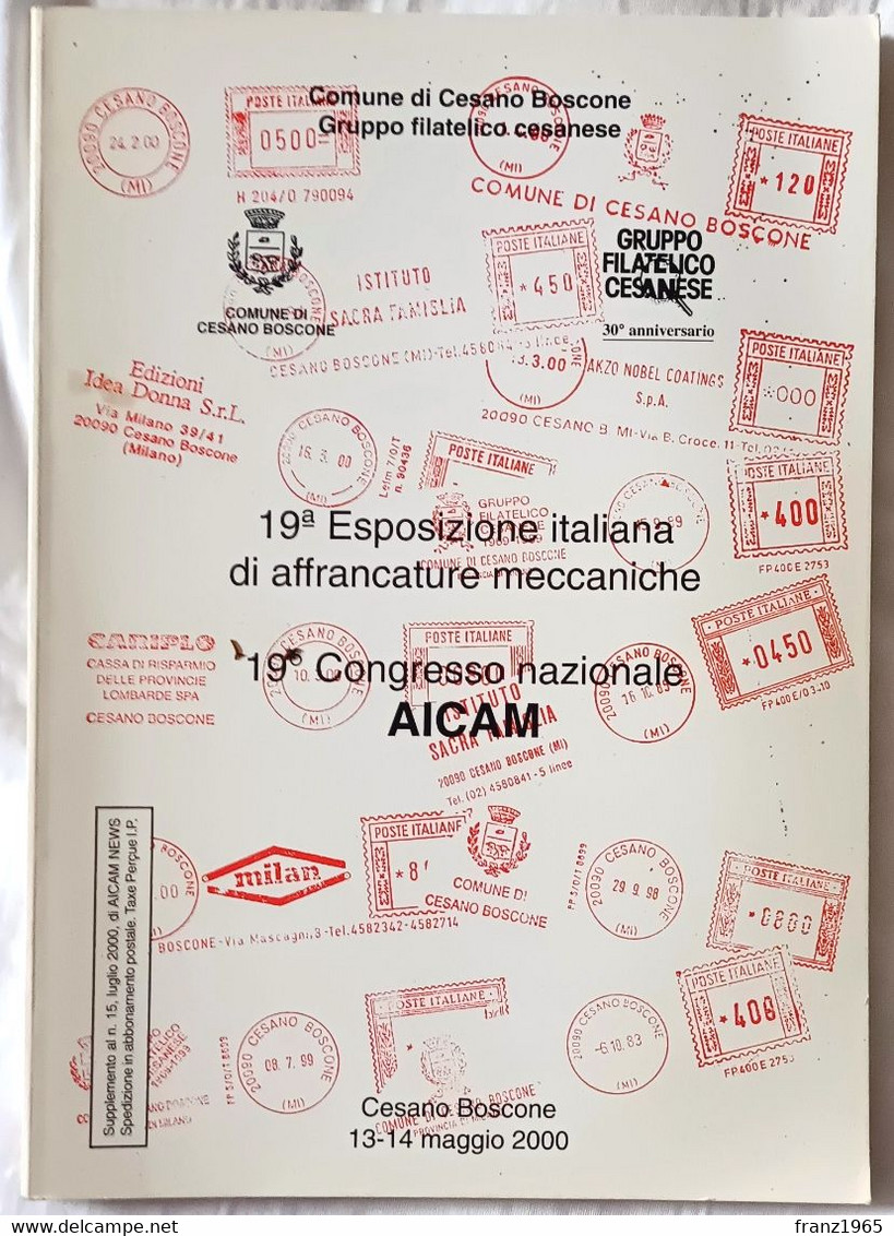 19a Mostra Italiana Di Affrancature Meccaniche - 19° Congresso AICAM, 2000 - Oblitérations Mécaniques