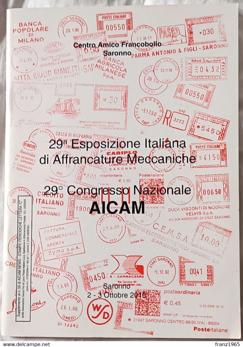 29a Mostra Italiana Di Affrancature Meccaniche - 29° Congresso AICAM, 2010 - Machine Postmarks