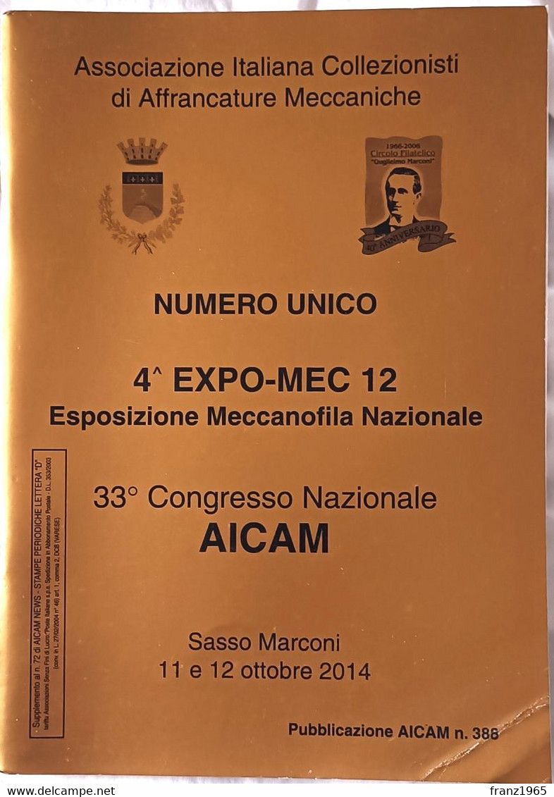 4a Expo-MEC 12 - 33° Congresso AICAM, 2013 - Oblitérations Mécaniques