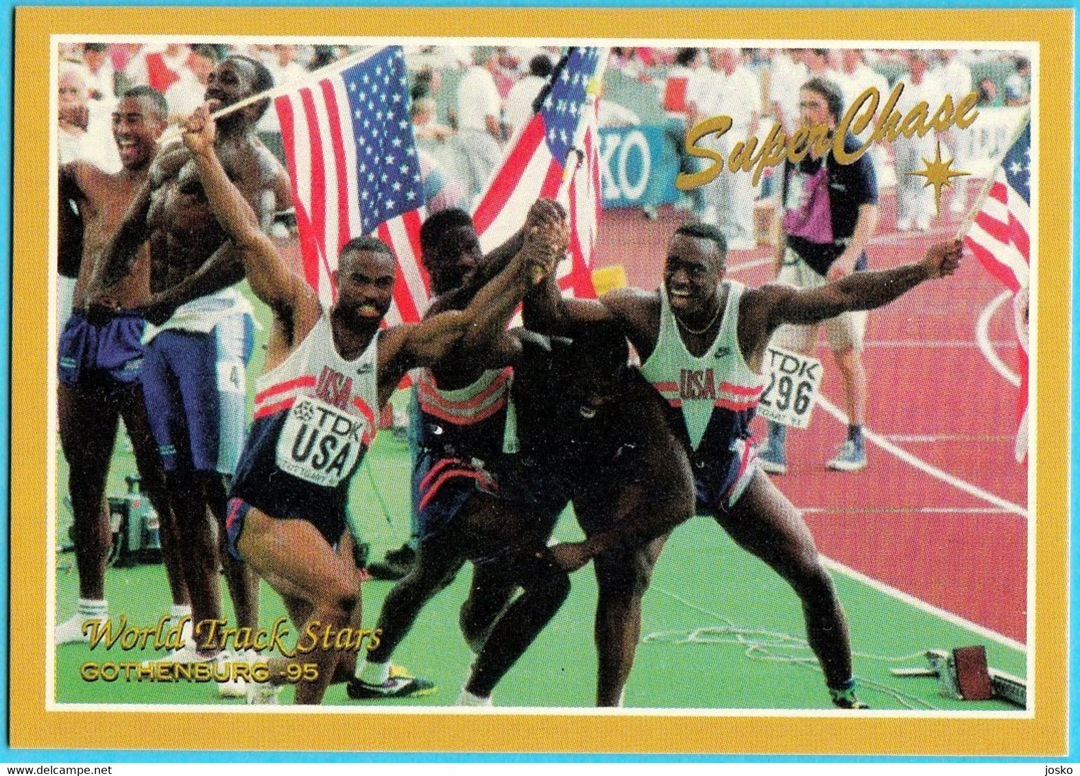 USA 4x100 M - MARSH & BURRELL & MITCHELL & CARL LEWIS - Athletics Super Chase Card (only 2.500 Ex.) Athletisme Athletik - Trading Cards