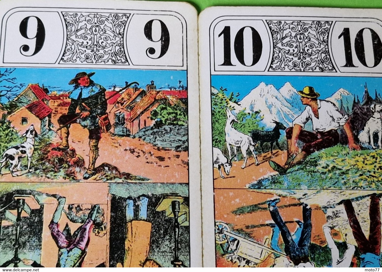 Lot 22 Cartes à Jouer - Atouts Du TAROT - Scène De Vie, Métier, Dance, Armée, Loisir, Enfant - Etat D'usage - Vers 1990 - Tarots