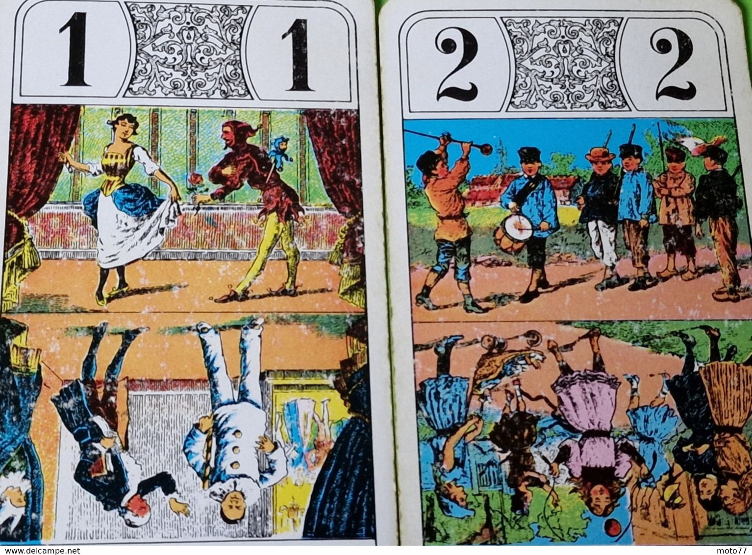 Lot 22 Cartes à Jouer - Atouts Du TAROT - Scène De Vie, Métier, Dance, Armée, Loisir, Enfant - Etat D'usage - Vers 1990 - Tarots