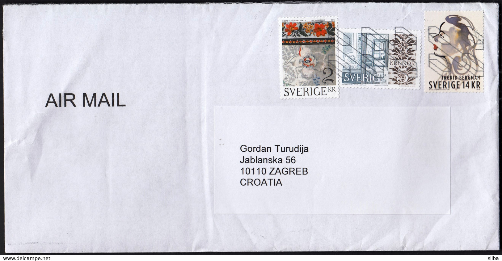 Sweden / 2015 Farmhouses Of Hälsingland 2 Kr, 5 Kr, Ingrid Bergman 14 Kr - Briefe U. Dokumente