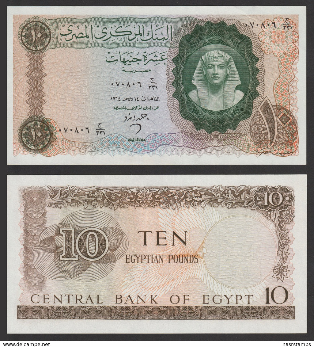 Egypt - 1964 - ( 10 EGP - Pick-41 - Sign #14 - ZENDO ) - UNC - Egitto