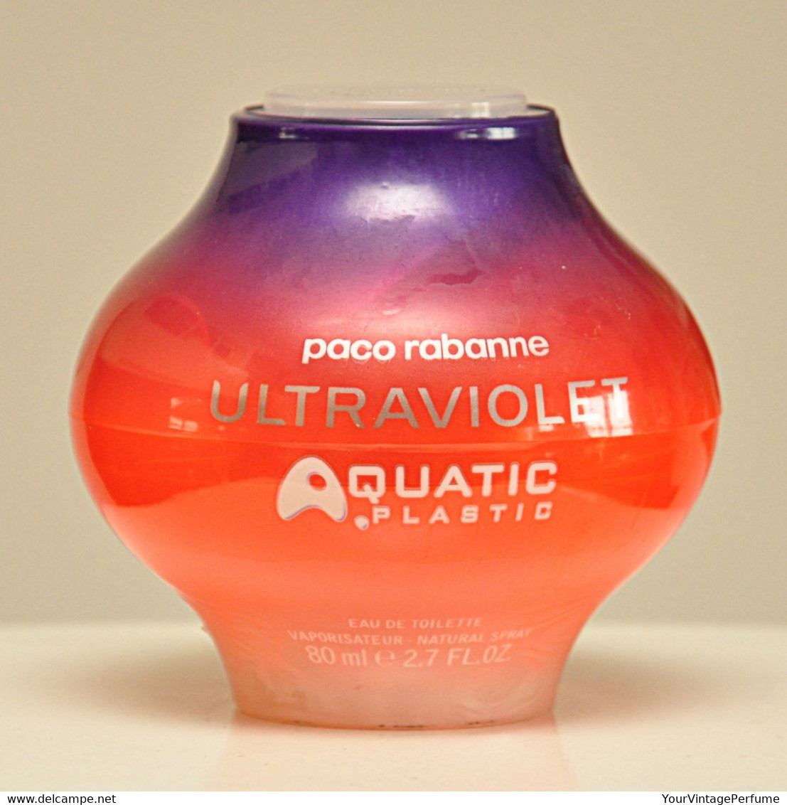 Paco Rabanne Ultraviolet Aquatic Plastic Eau De Toilette Edt 80ml 2.7 Fl. Oz. Spray Perfume For Woman Rare Vintage 2002 - Dames