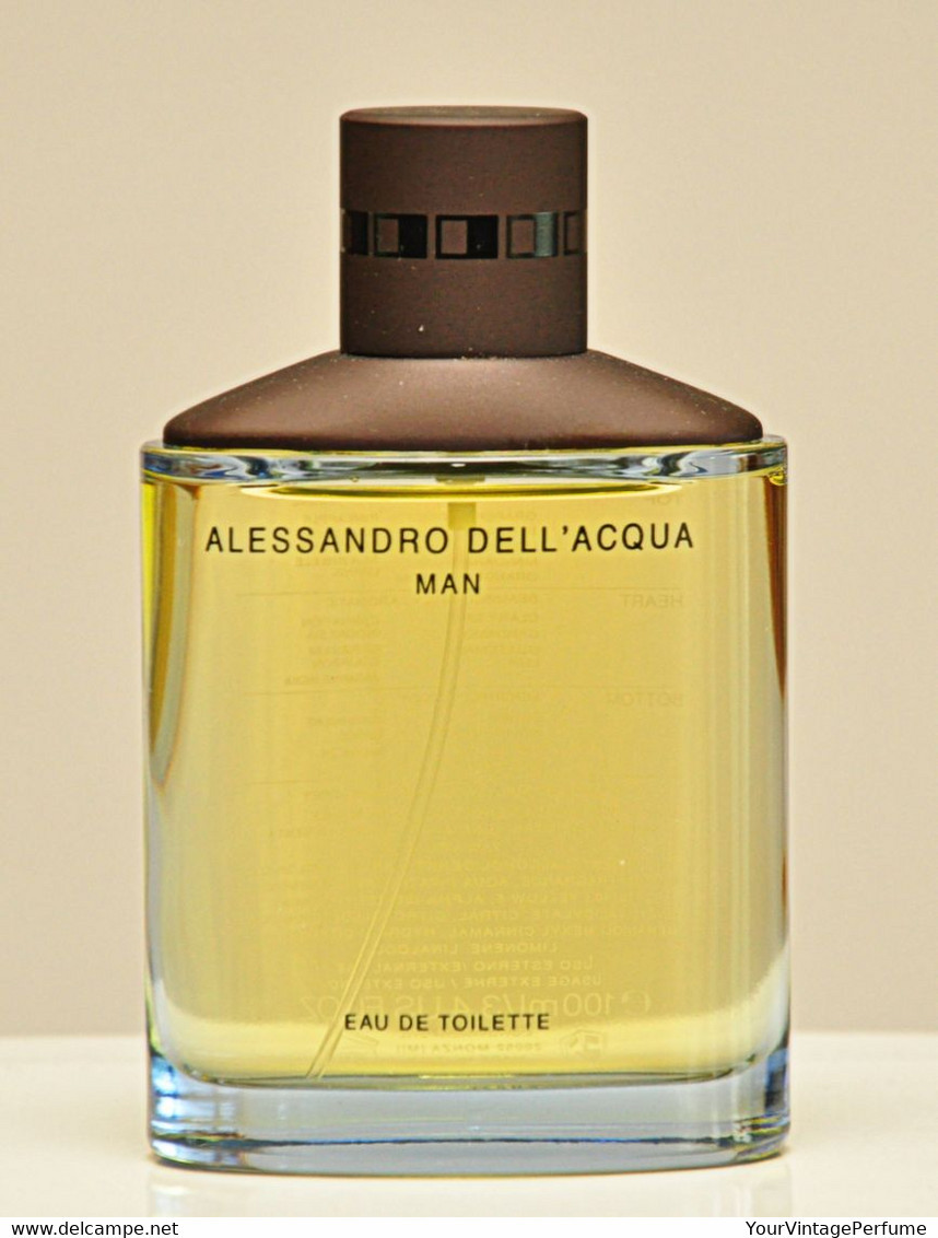 Alessandro Dell'Acqua Man Eau De Toilette Edt 100ml 3.4 Fl. Oz. Spray Perfume For Men Rare Vintage 2003 - Hombre