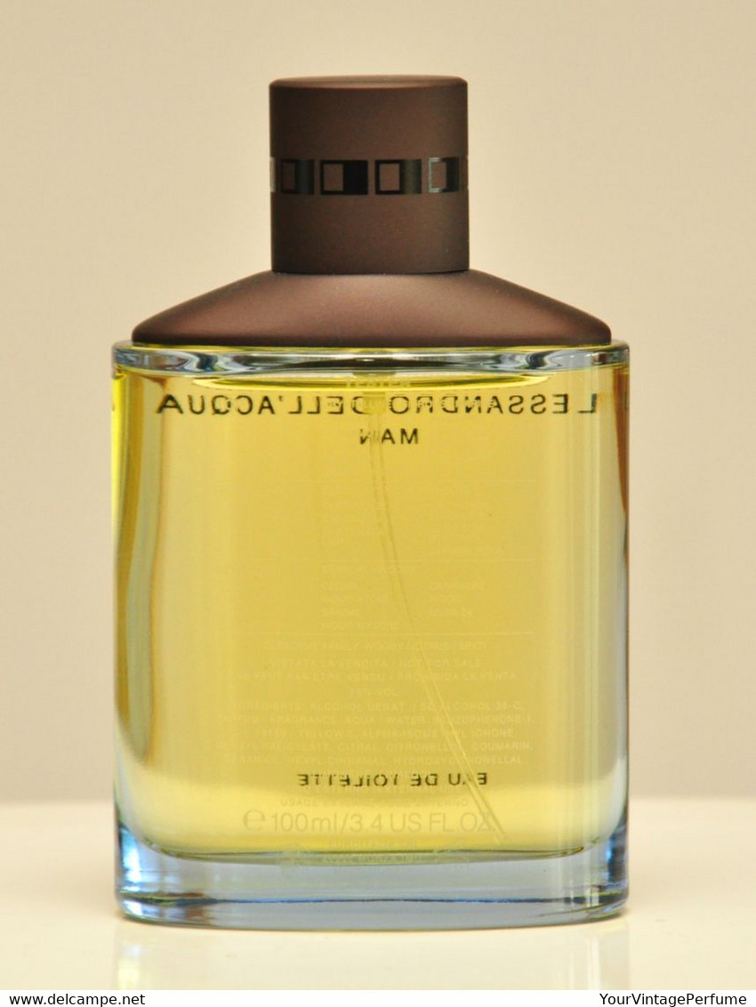 Alessandro Dell'Acqua Man Eau De Toilette Edt 100ml 3.4 Fl. Oz. Spray Perfume For Men Rare Vintage 2003 - Hombre