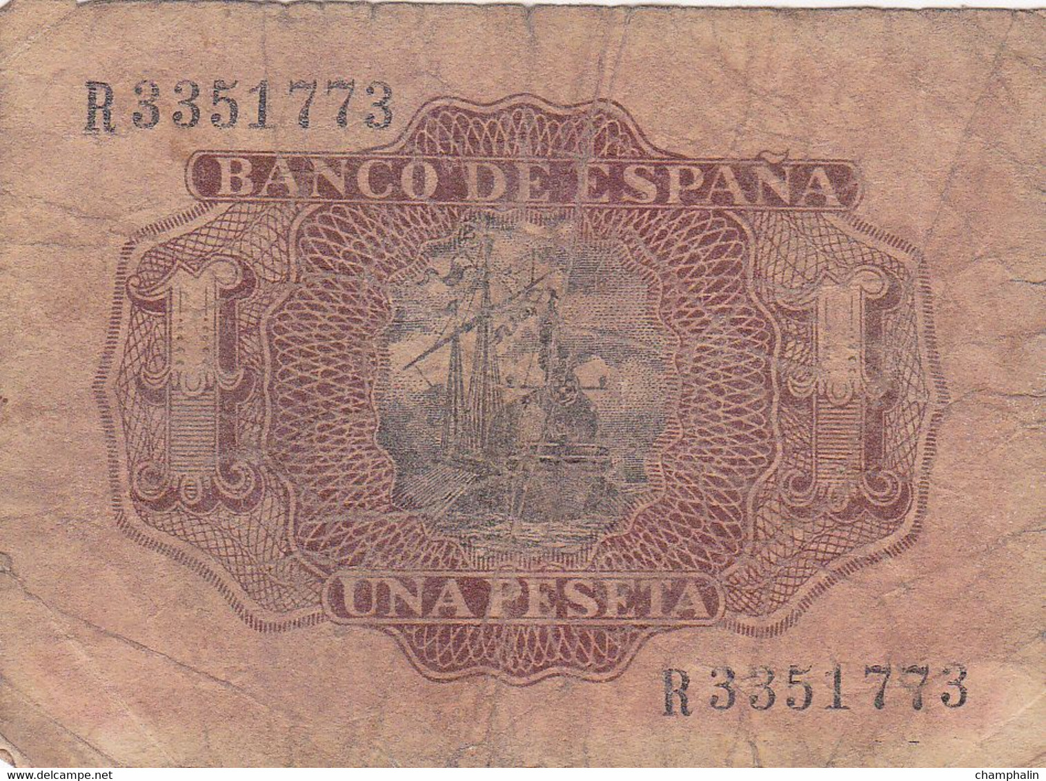 Espagne - Billet De 1 Peseta - Marques De Santa Cruz - 22 Juillet 1953 - P144a - 1-2 Peseten