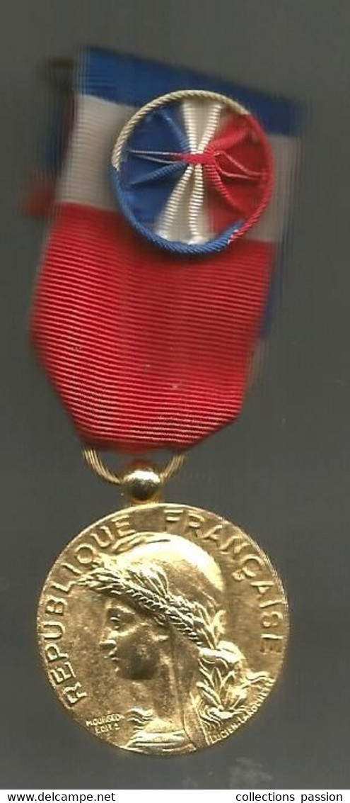 Médaille Du Travail, Commerce Et Industrie, Signée Mourgeon Edit R Et Lucien Larochette,1992, Frais Fr 2.25 E - Professionals / Firms