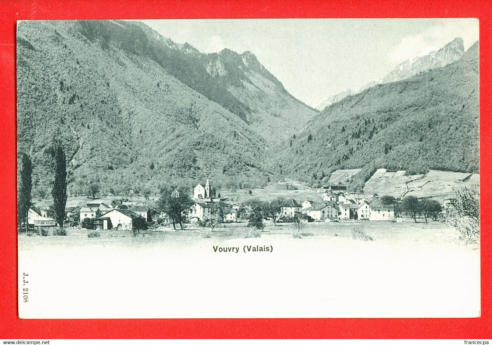 9498 - SUISSE - VOUVRY - DOS NON DIVISE - Vouvry