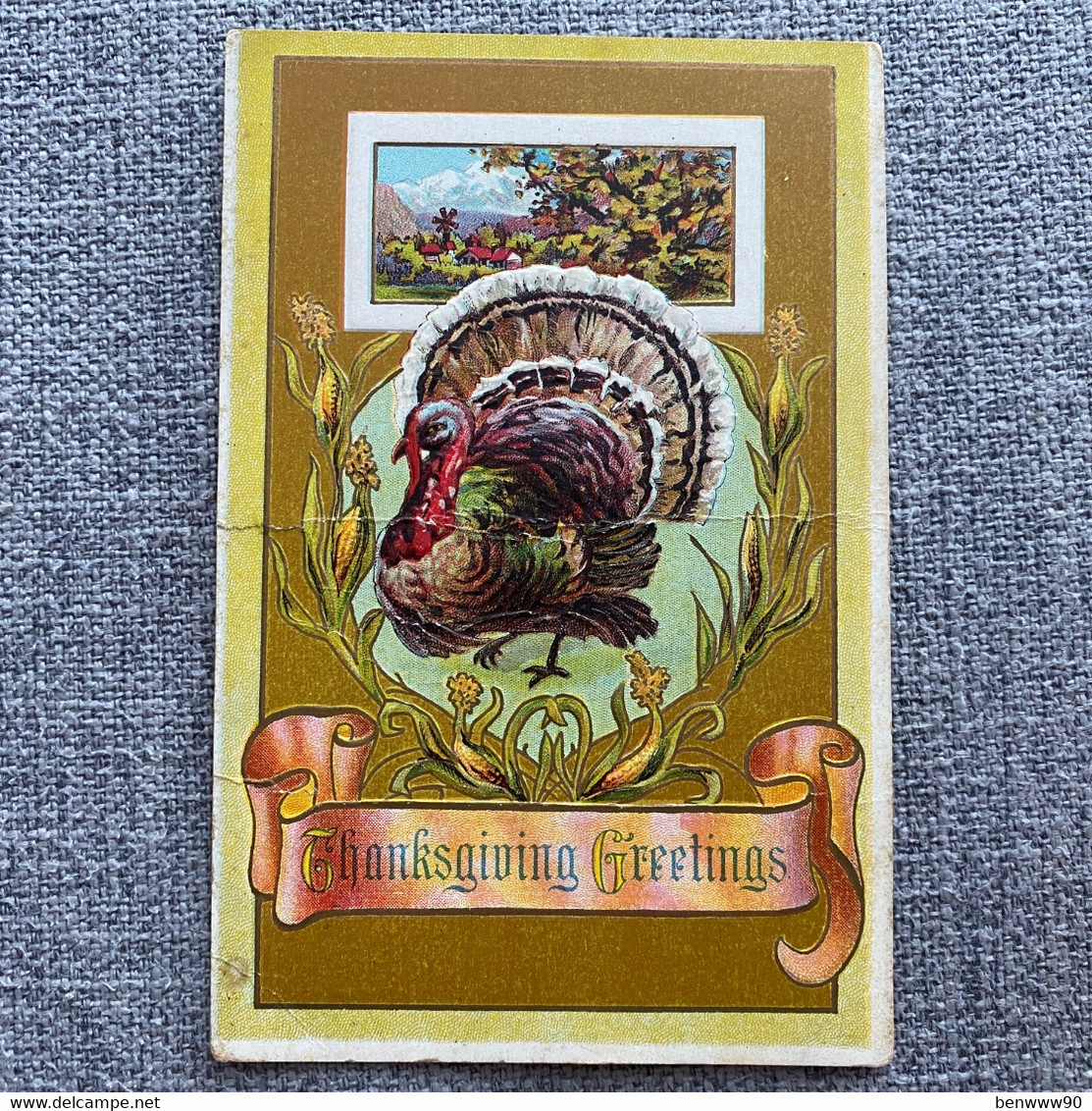 Turkey, Thanksgiving Greetings, Used Postcard - Giorno Del Ringraziamento