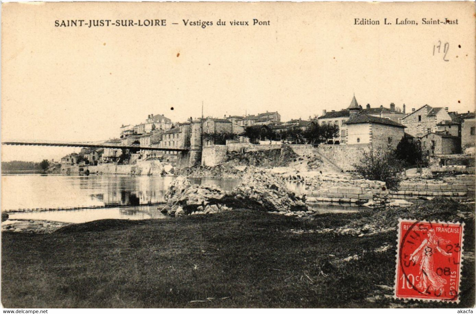 CPA St-JUST-sur-LOIRE - Vestiges Du Vieux Pont (580909) - Saint Just Saint Rambert