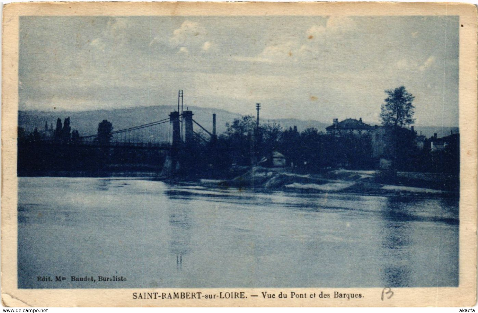 CPA St-RAMBERT-sur-LOIRE - Vue Du Pont Et Des Barques (580613) - Saint Just Saint Rambert