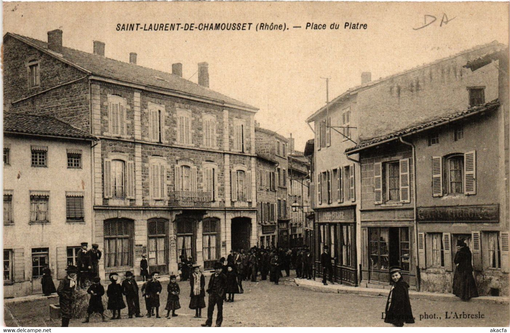 CPA St-LAURENT-de-CHAMOUSSET - Place Du Platre (572573) - Saint-Laurent-de-Chamousset