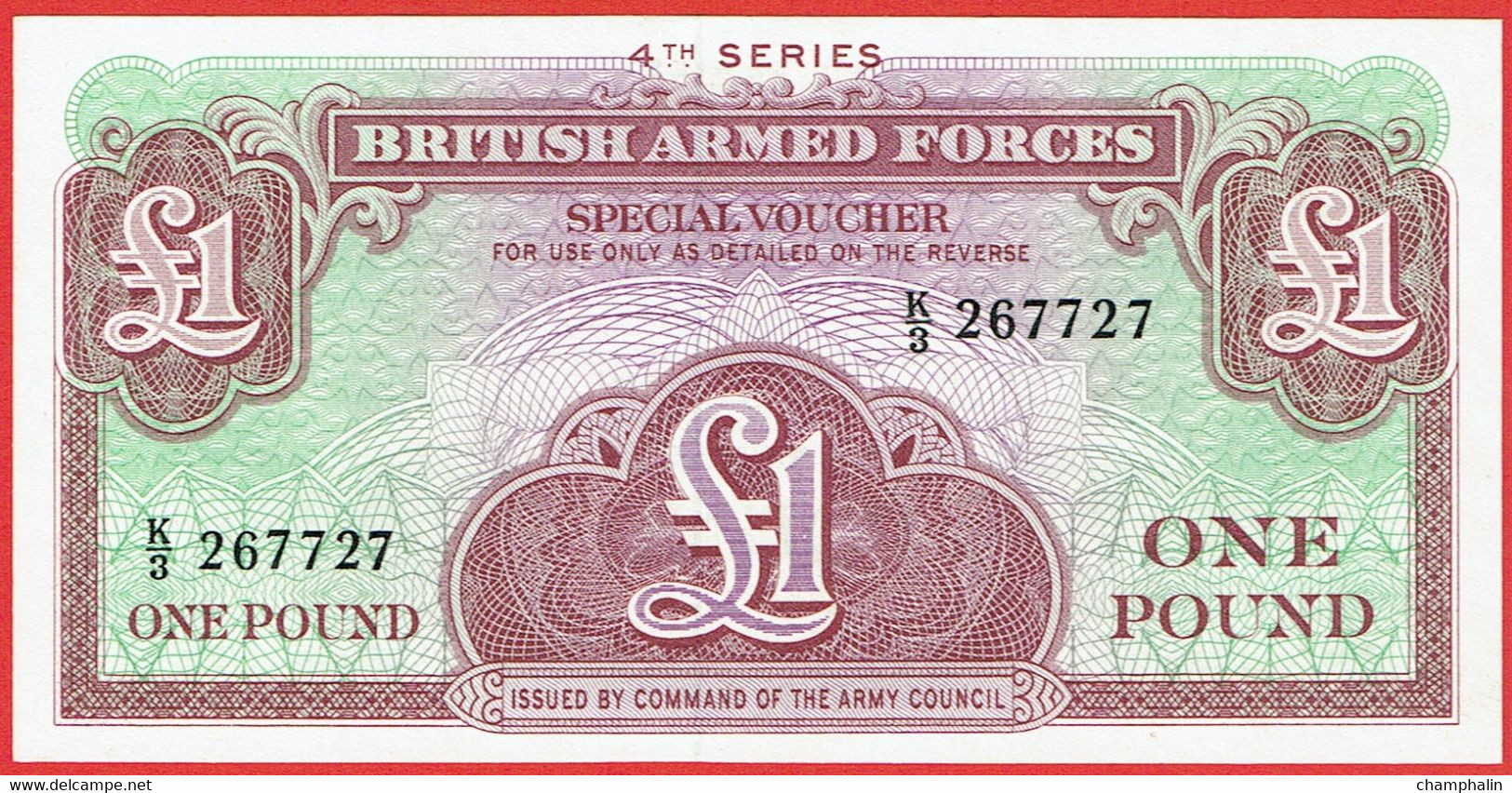 Grande-Bretagne - Billet De 1 Pound - British Armed Forces - 4th Series - Non Daté (1962) - M36a - Neuf - British Armed Forces & Special Vouchers