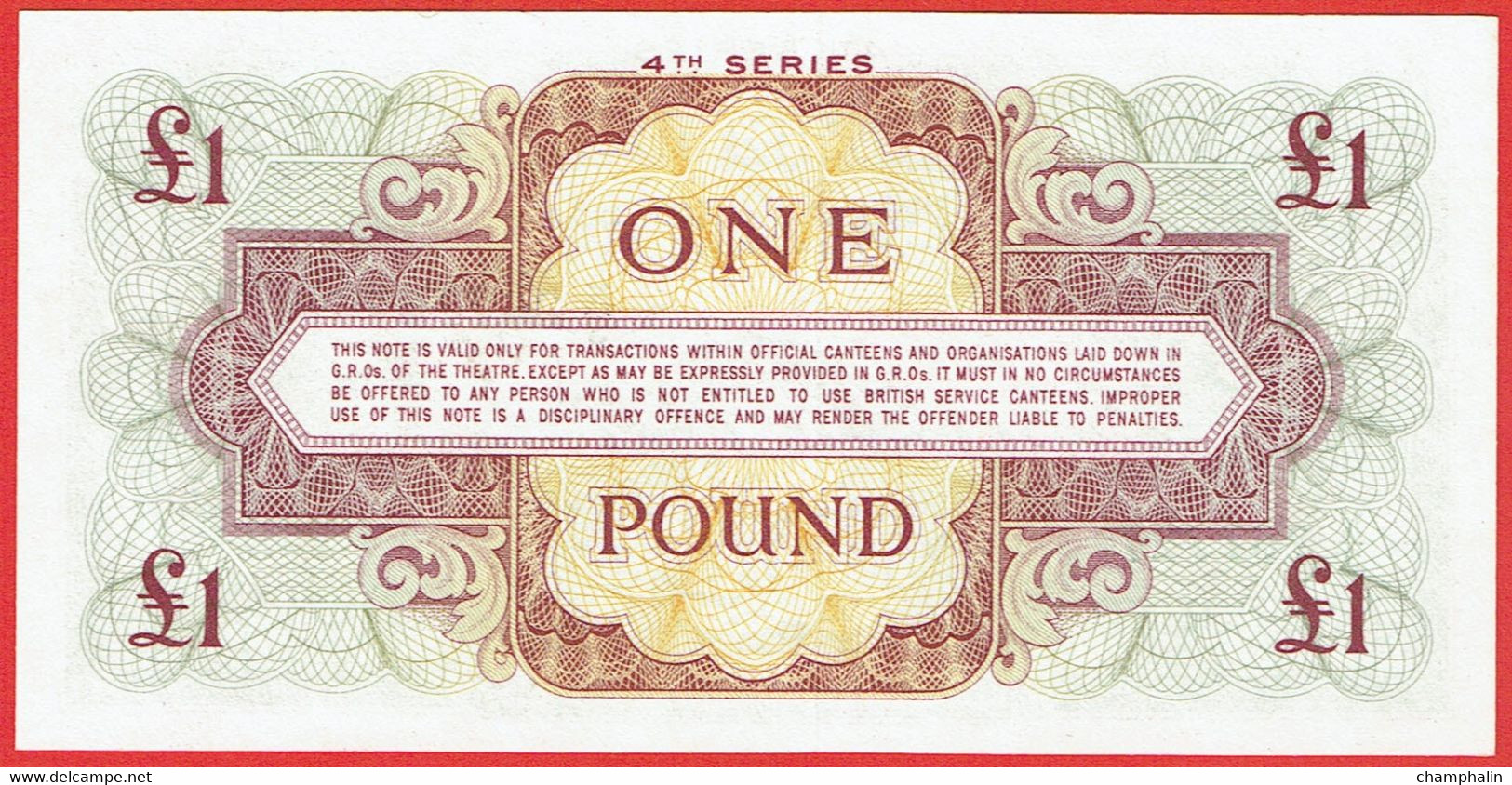 Grande-Bretagne - Billet De 1 Pound - British Armed Forces - 4th Series - Non Daté (1962) - M36a - Neuf - Forze Armate Britanniche & Docuementi Speciali