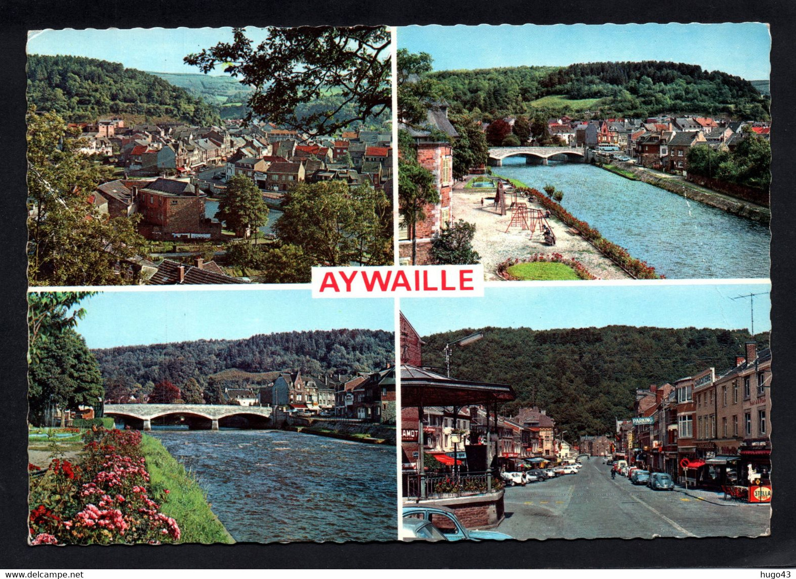 (RECTO / VERSO) AYWAILLE EN 1970 - MULTIVUES - BEAU TIMBRE ET CACHET - LEGERS PLIS - CPSM GF - Aywaille