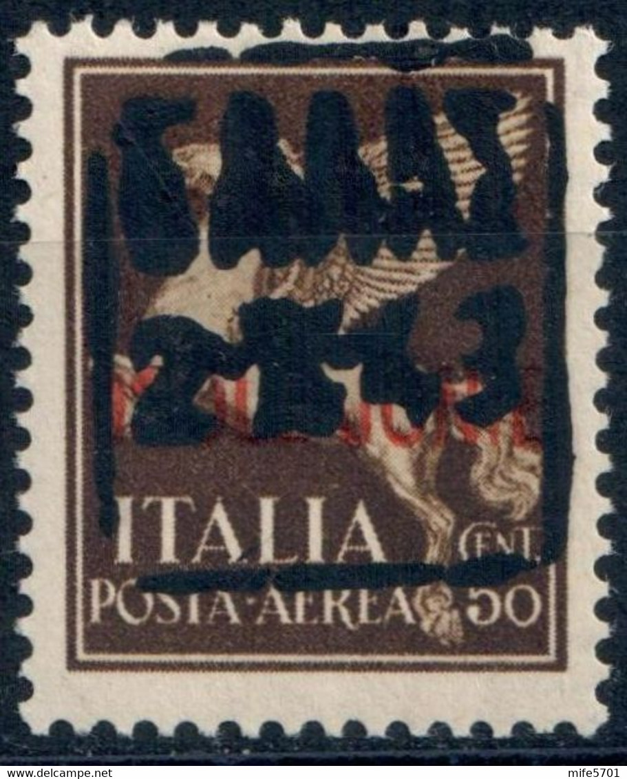 ZANTE AMMINISTRAZIONE GRECA 1943 FRANCOBOLLO TIPO 'IMPERIALE' POSTA AEREA C. 50 SOPRASTAMPATO 'ELLAS/2 X 43' SASSONE PA1 - Ocu. Alemana: Zante