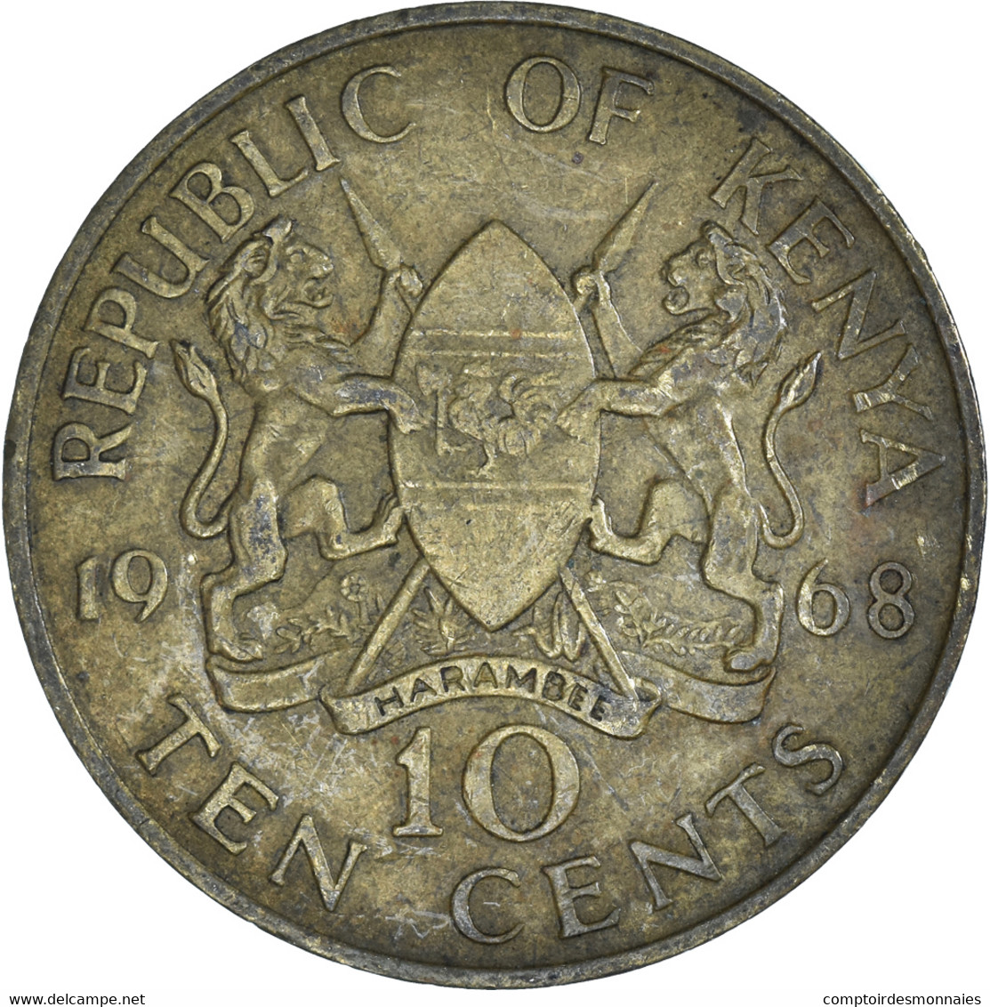 Monnaie, Kenya, 10 Cents, 1968 - Kenya