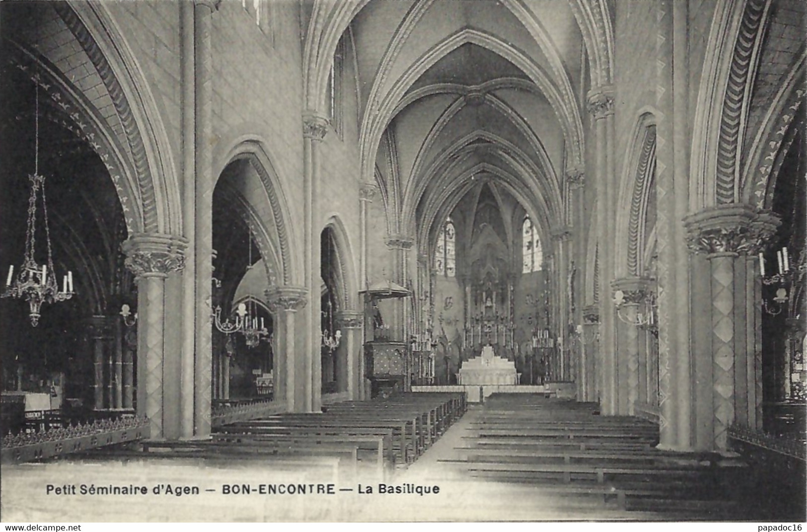 47 - Petit Séminaire D'Agen - Bon-Encontre - La Basilique - Cliché Daubigné (non Circ.) - [intérieur / Nef] - Bon Encontre