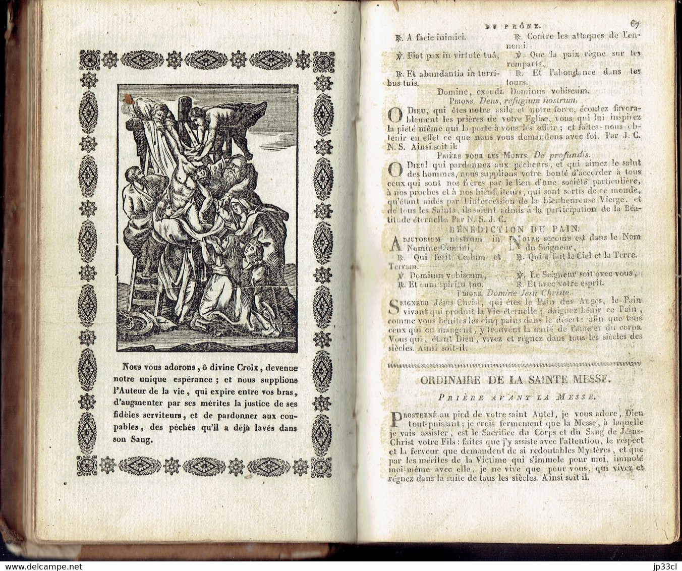 Famille Lefebvre, Solre-le-Château (Nord, France) : Office divin à l'usage de Rome en faveur des laïques (1824, 660 p.)