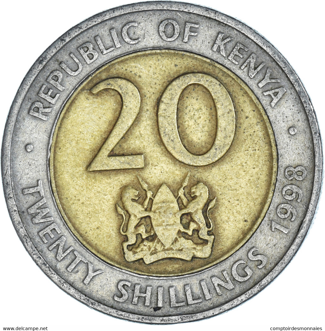 Monnaie, Kenya, 20 Shillings, 1998 - Kenya