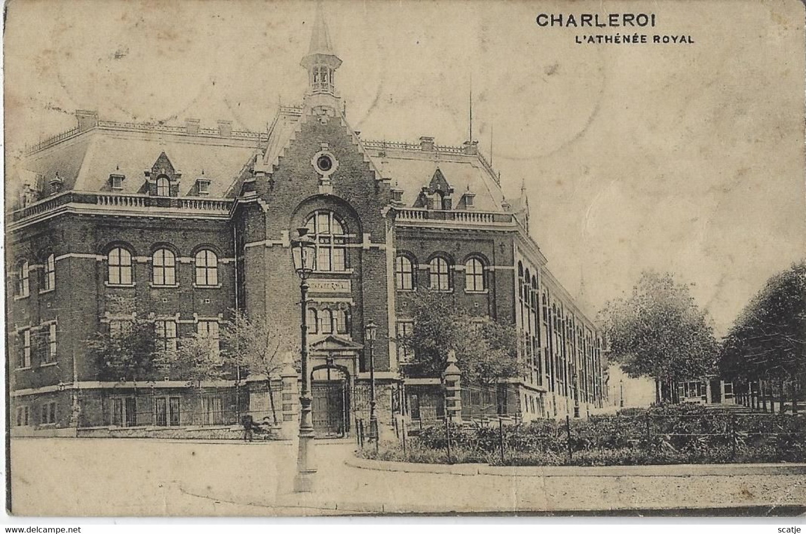 Charleroi    -   L'Athénée Royal.   -   1913    Naar   Bruxelles - Charleroi