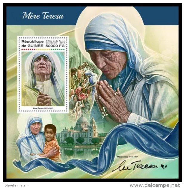 GUINEA REP. 2018 MNH** Mother Teresa Mutter Teresa Mere Teresa S/S - OFFICIAL ISSUE - DH1822 - Mère Teresa